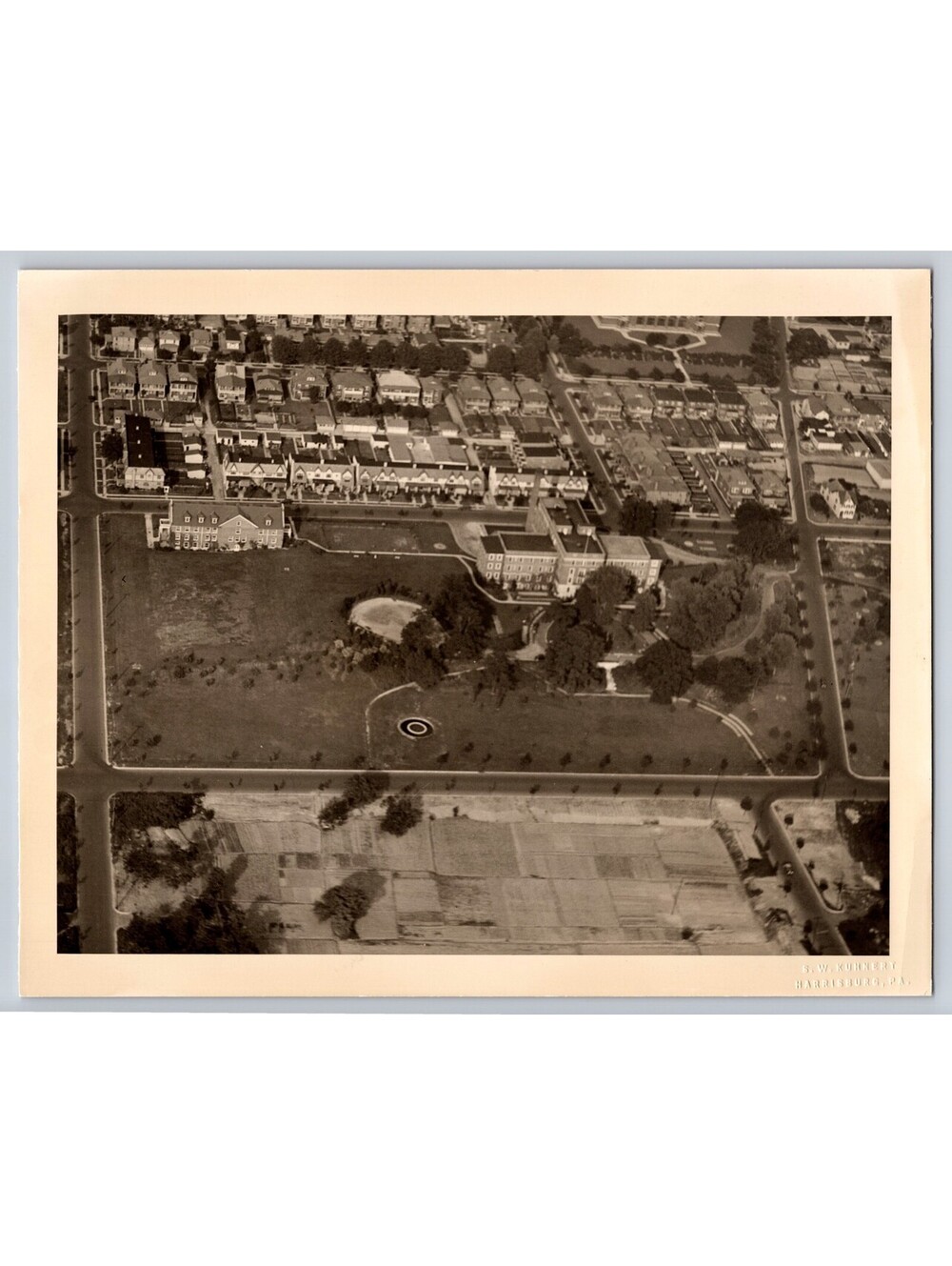 Aerial View Of Harrisburg Pennsylvania Photo S. W. Kuhnert Photographer